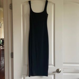 Black midi dress